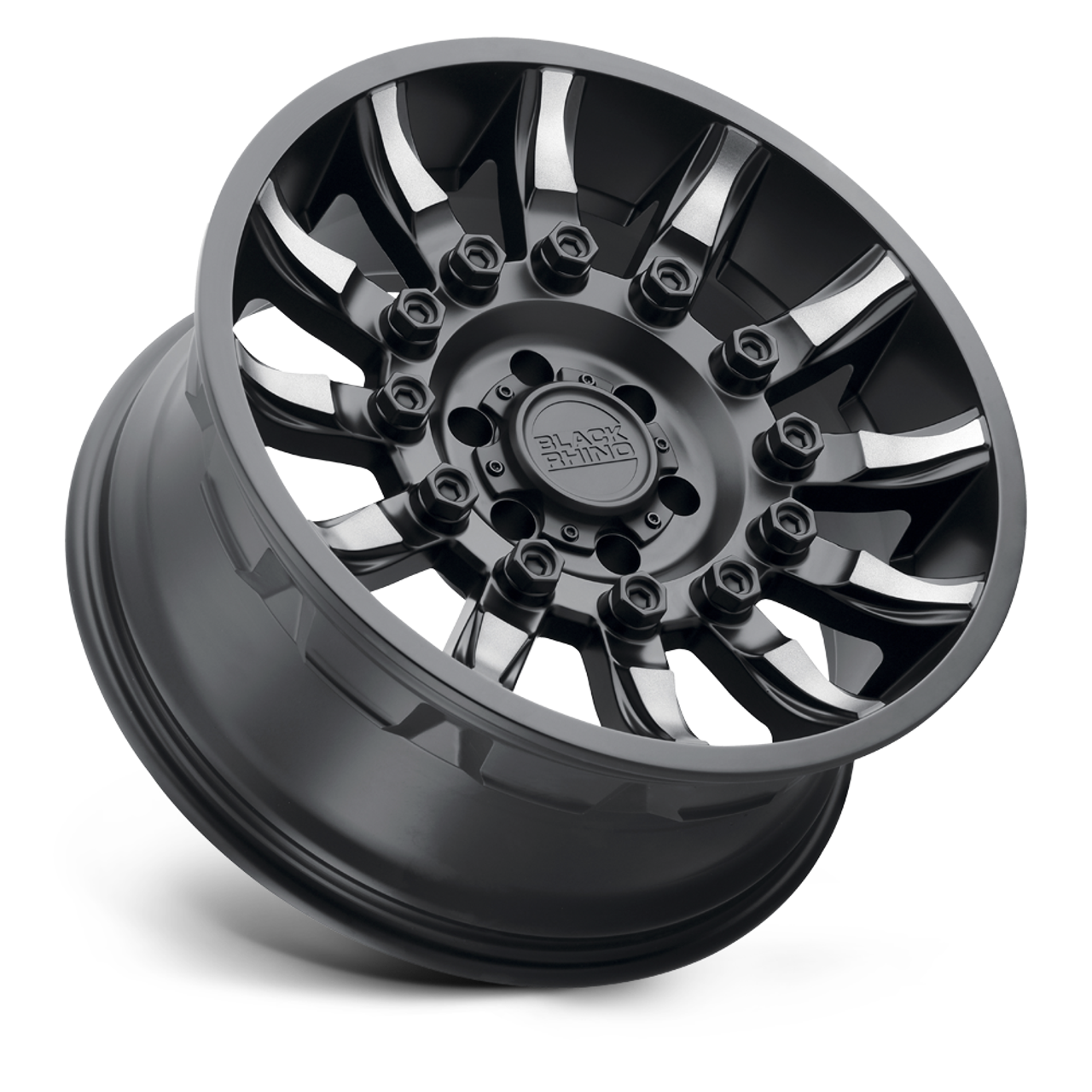 20" Black Rhino Mission 20x9 8x6.5 6mm Matte Black Machined Tinted Spokes Wheel