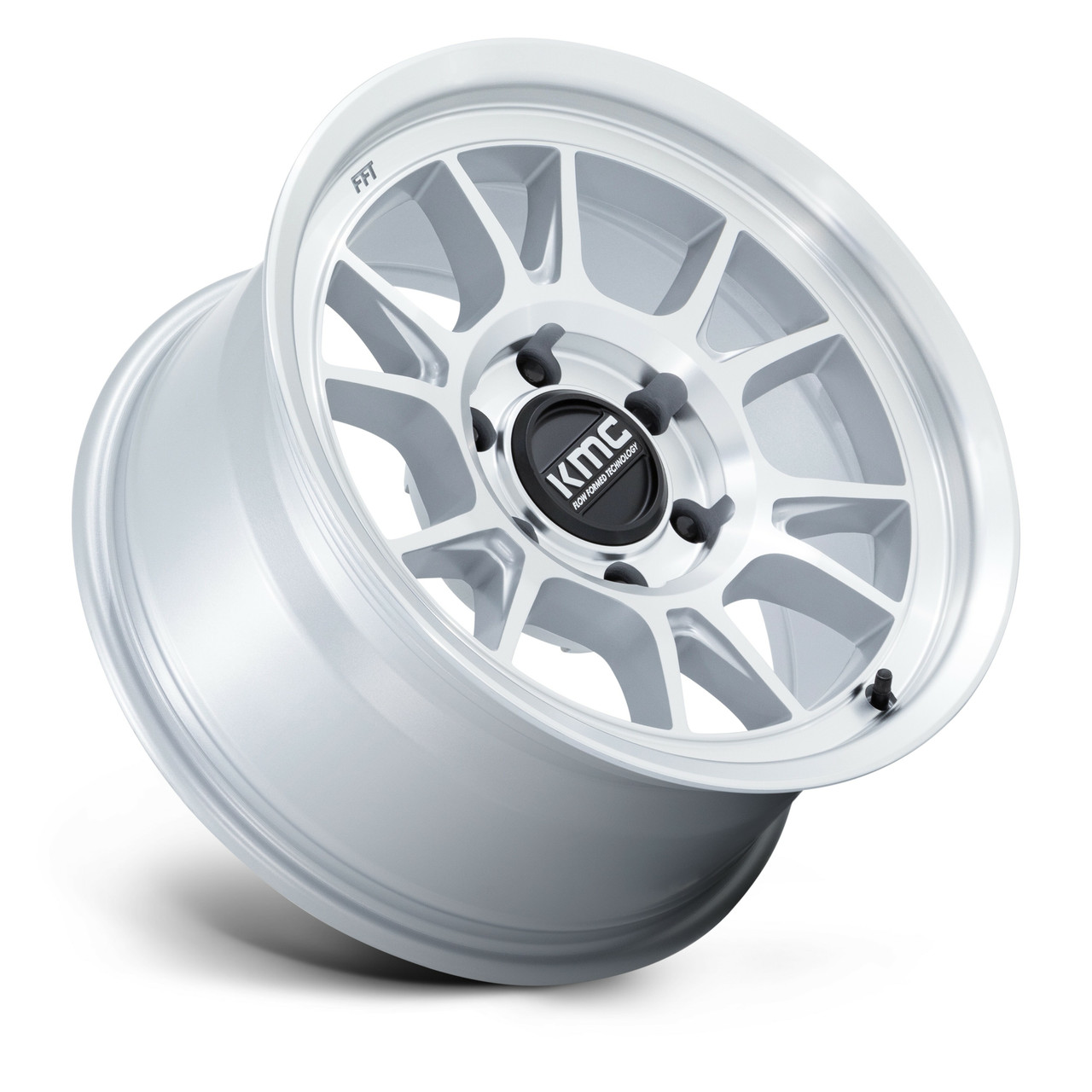 KMC KM729 Range 17x8.5 6x5.5 Gloss Silver With Machined Face Wheel 17" -10mm Rim