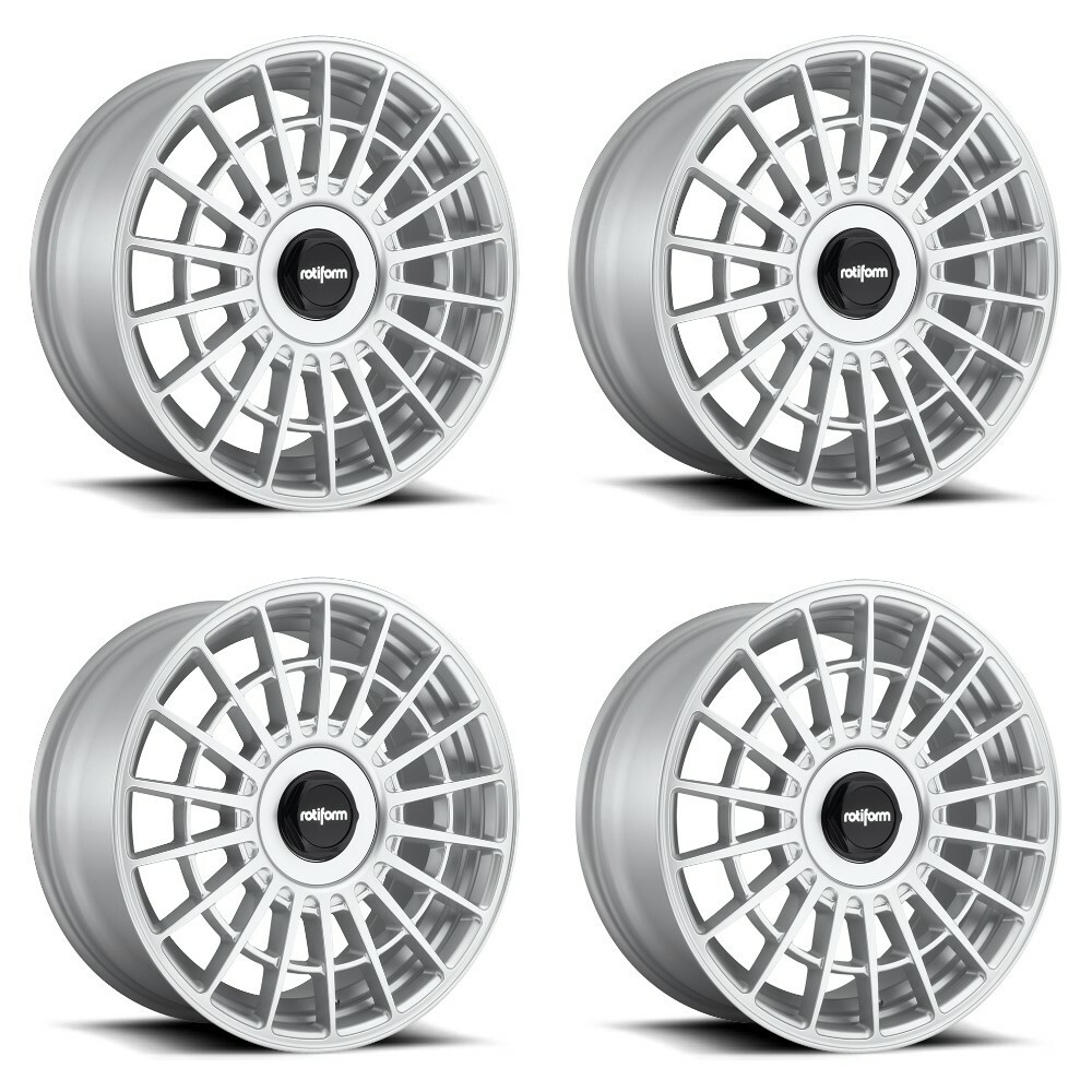 Set 4 Rotiform R143 LAS-R 18x8.5 5x100 5x112 Gloss Silver Wheels 18" 45mm