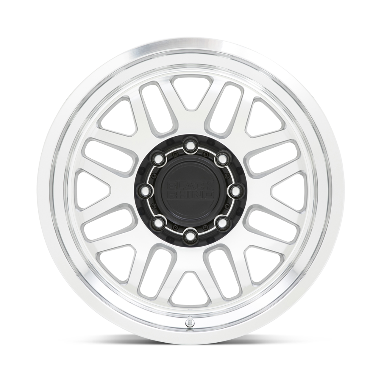 Black Rhino Delta 20x9.5 8x6.5 Gloss Silver Mirror Face & Lip Wheel 20" -18mm