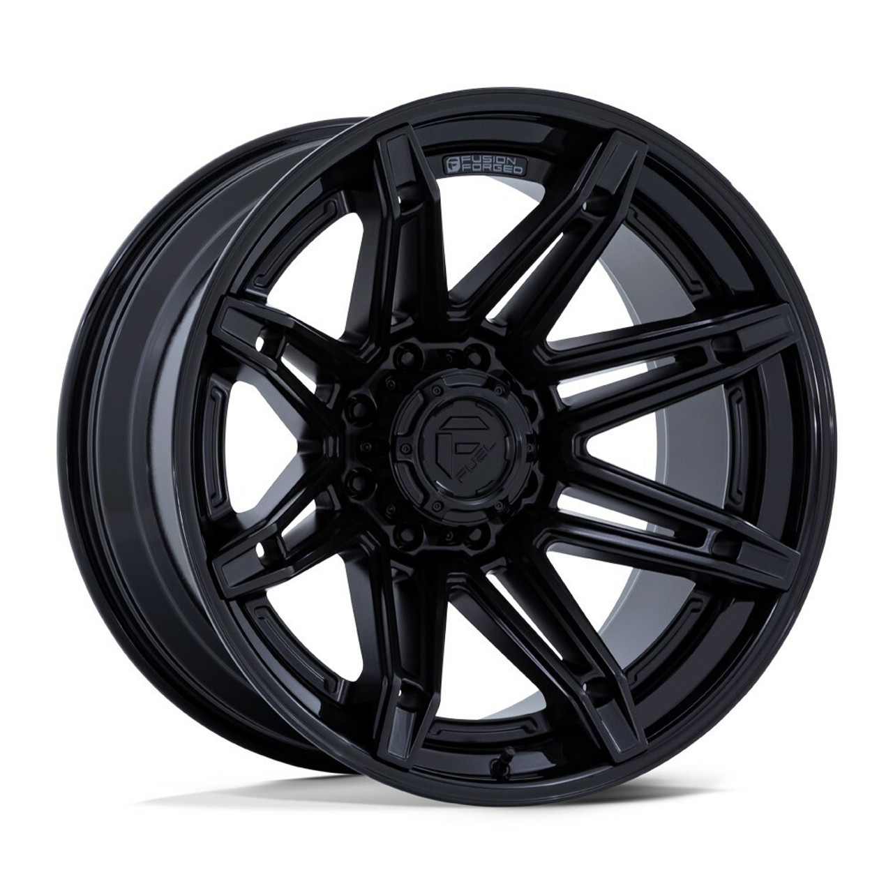 Set 4 Fuel FC401 Brawl 24x12 6x5.5 Matte Black Gloss Black Lip Wheels 24" -44mm