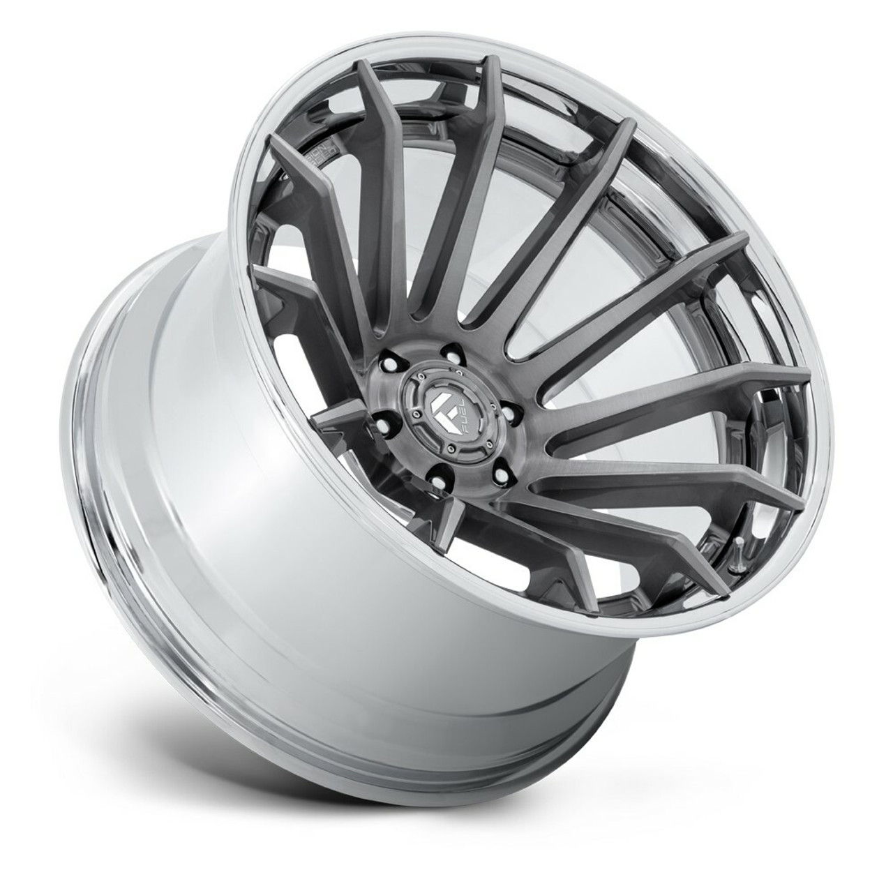 Set 4 Fuel FC403 Burn 22x10 6x135 Platinum Chrome Lip 22" -18mm Lifted Wheels