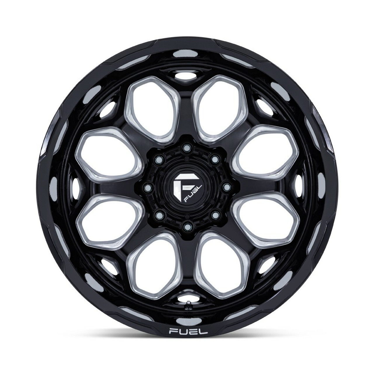 Fuel FC862 Scepter 22x10 8x6.5 Gloss Black Milled 22" -18mm For Chevy GMC Ram
