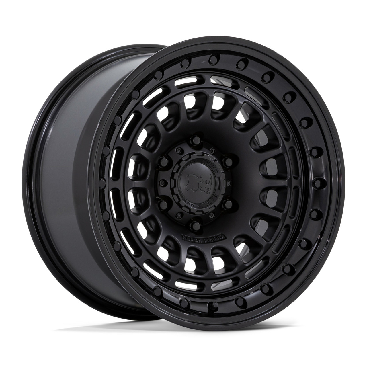 Black Rhino BR014 Sahara 17x9 Matte Black Gloss Black Lip Wheel 5x5 17" -12mm