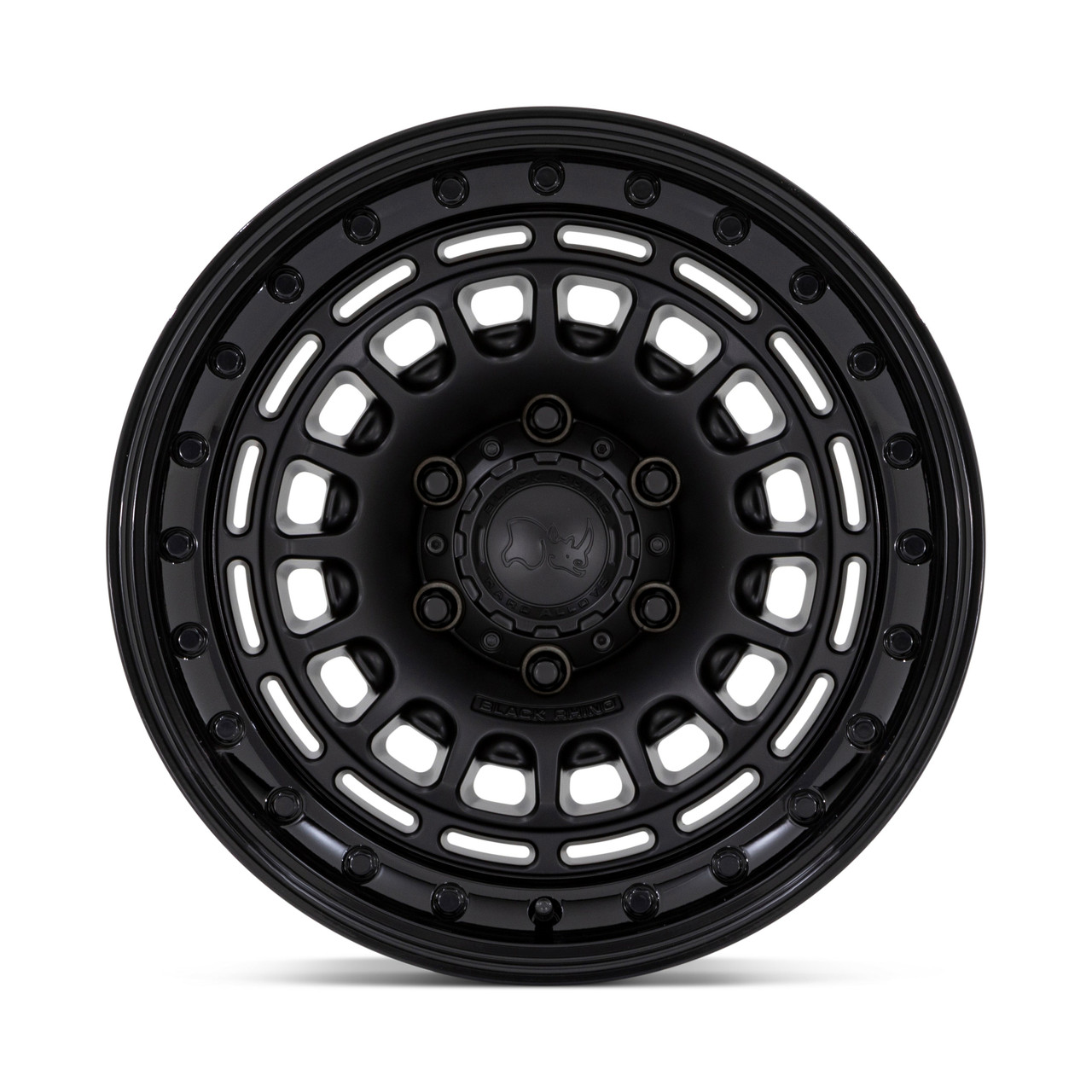 Black Rhino BR014 Sahara 17x9 Matte Black Gloss Black Lip Wheel 5x5 17" -12mm