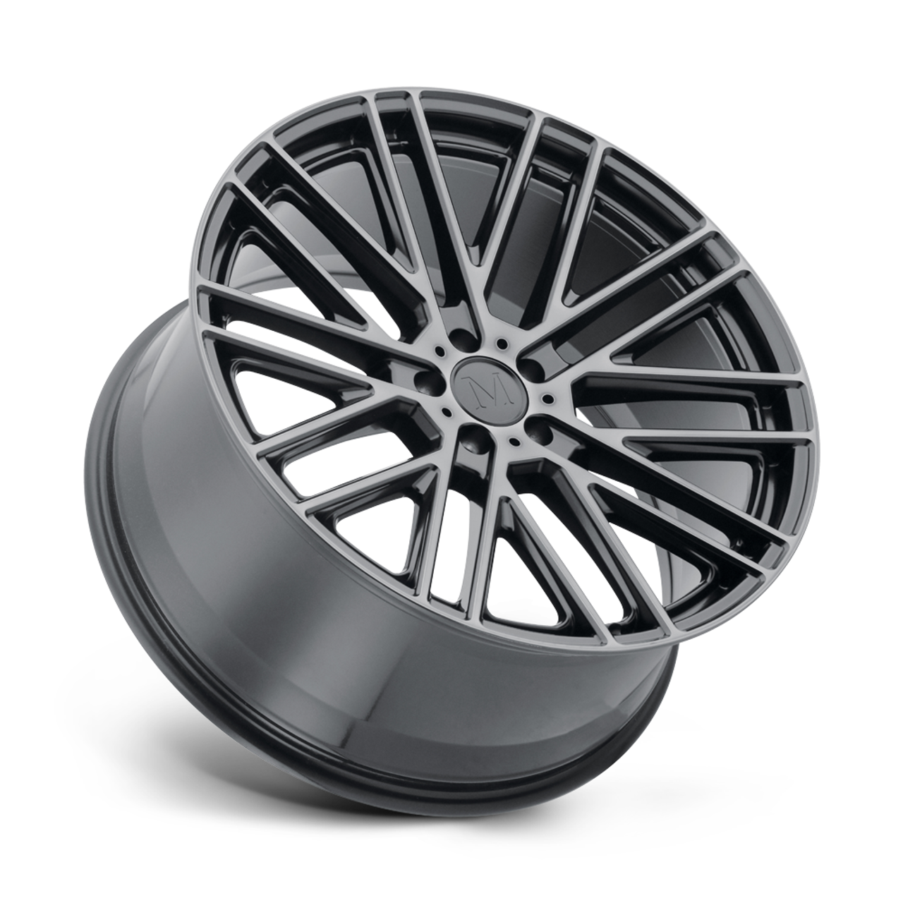 Mandrus Masche 22x10.5 5x112 Gloss Black W  Mirror Cut Face Wheel 22" 38mm