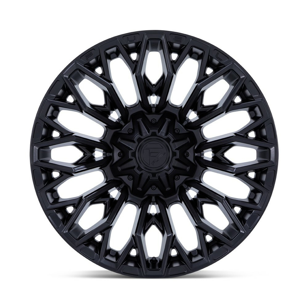 Set 4 Fuel FC865 Strike 22x10 6x135 6x5.5 Blackout Wheels 22" -18mm Lifted Rims