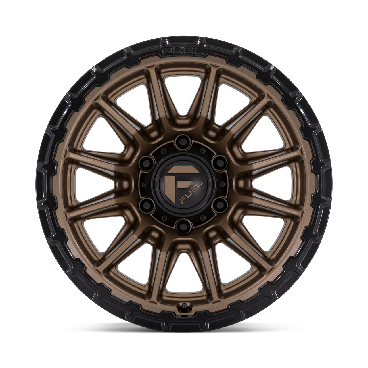 Fuel FC866 Piston 22x9.5 6x5.5 Matte Bronze Gloss Black Lip Wheel 22" 20mm
