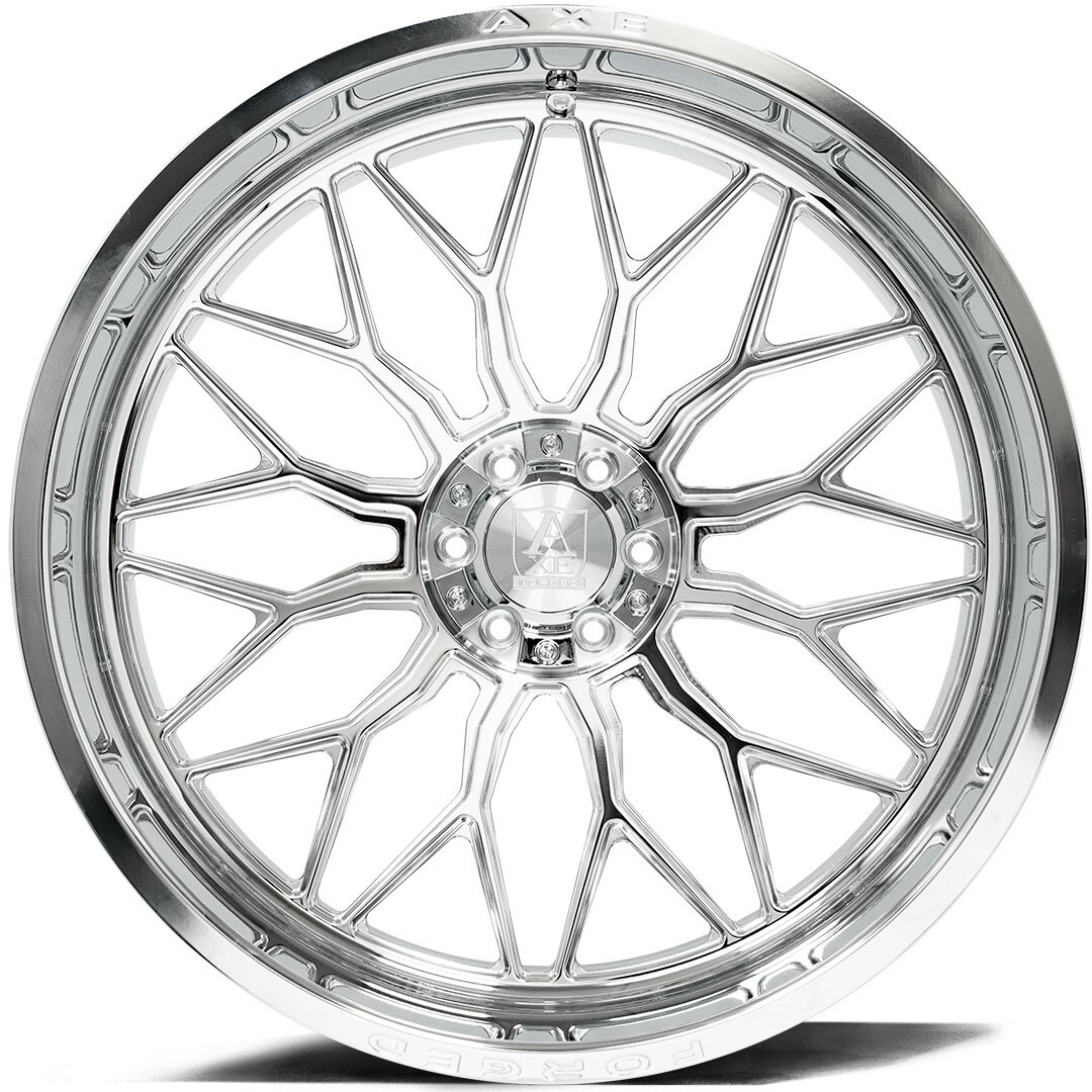 Set 4 22" Axe Wheels AF8 Forged Fully Polished 22x12 Wheels 5x5 5x5.5 -44mm Rims