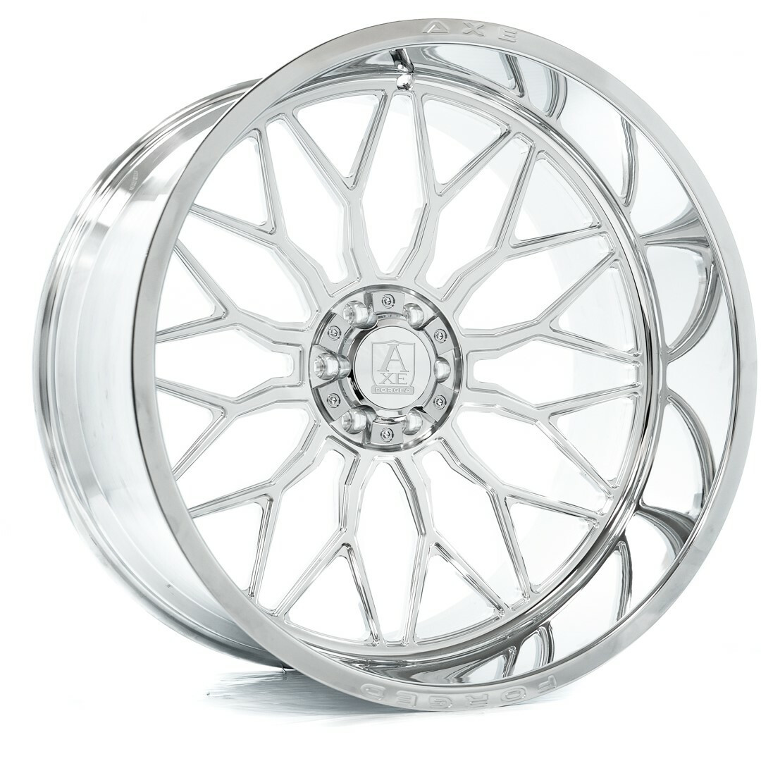 Set 4 26" Axe Wheels AF8 Forged Fully Polished 26x14 Wheels 6x135 6x5.5 -76mm