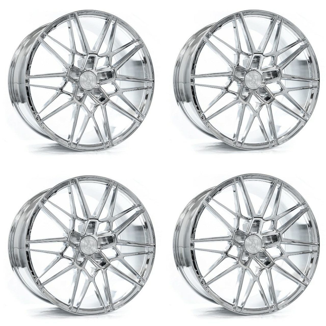 Set 4 20" Axe Wheels CF1 Chrome 20x11 Wheels 5x115 62mm Rims