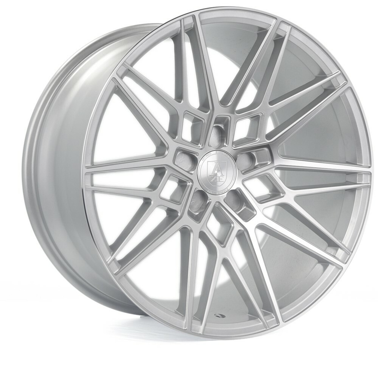 20" Axe Wheels CF1 Silver 20x9 Wheel 5x120 25mm Rim