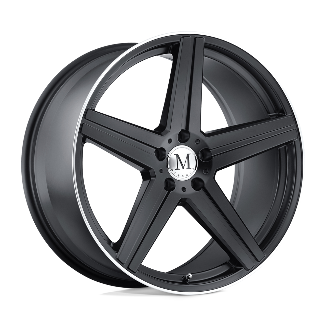 Mandrus Estrella 20x10 5x112 Matte Black W/ Machined Lip Wheel 20" 25mm Rim