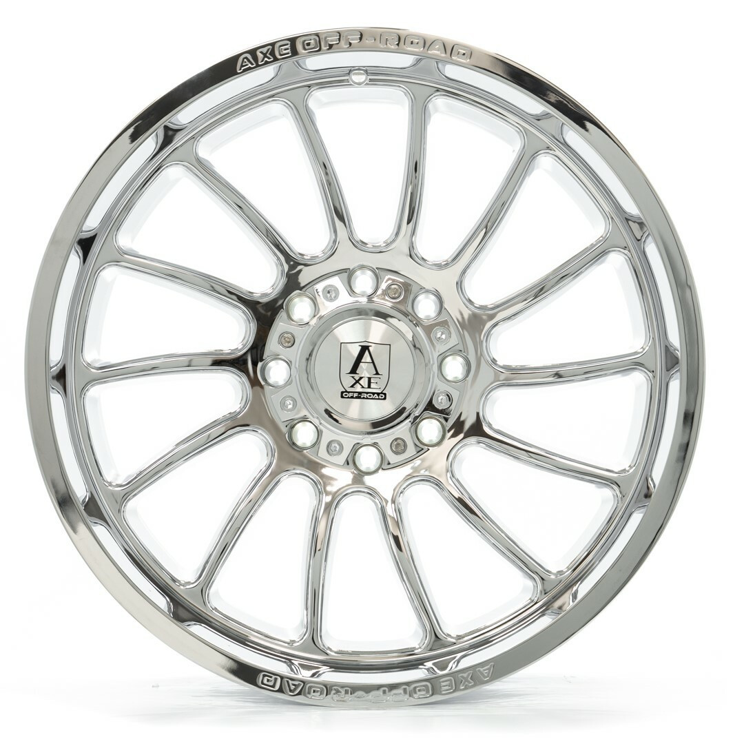 Set 4 22" Axe Wheels Chronus Chrome 22x10 Wheels 6x135 6x5.5 -19mm Lifted Rims