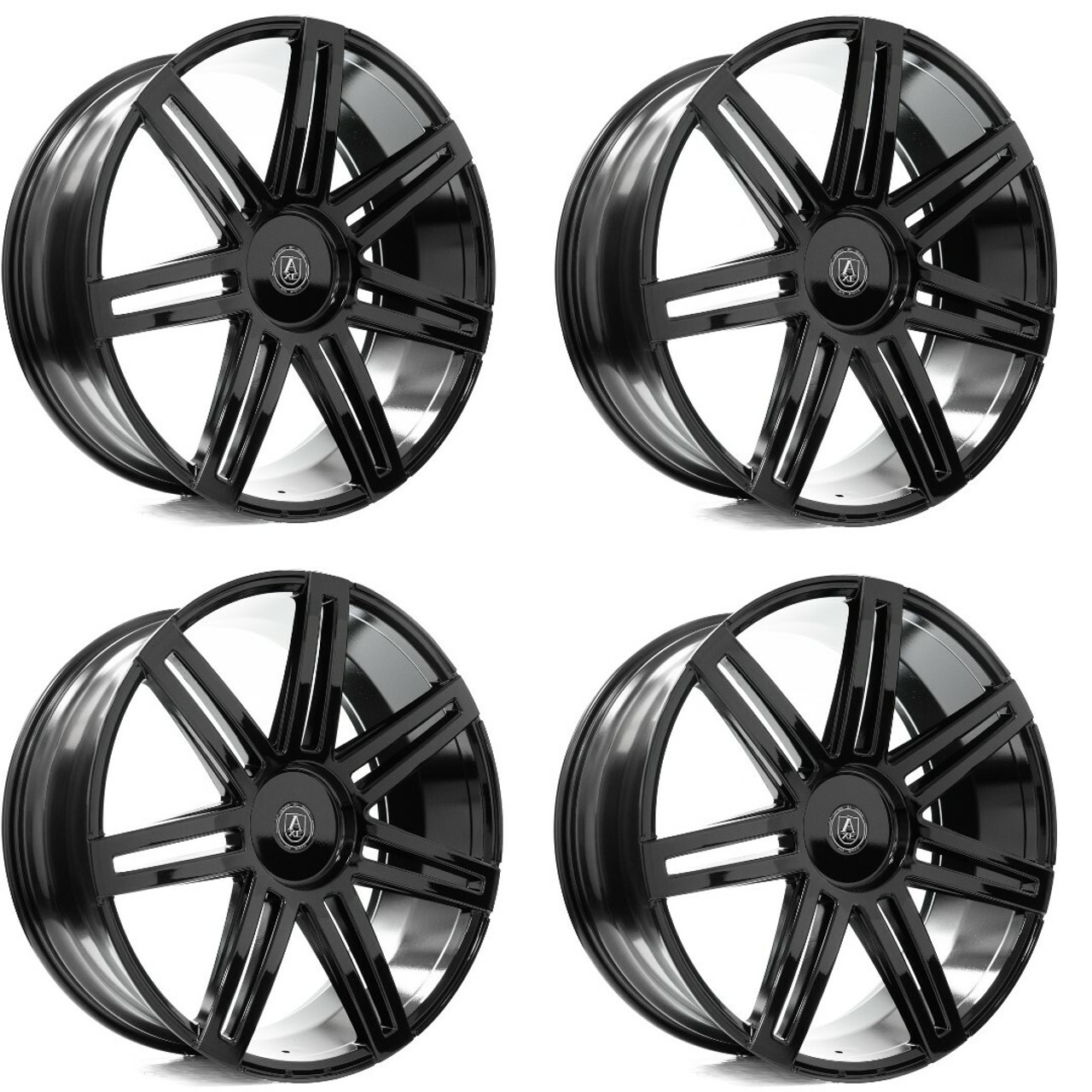 Set 4 26" Axe Wheels EX26 Gloss Black 26x10 Wheels 5x112 28mm Rims