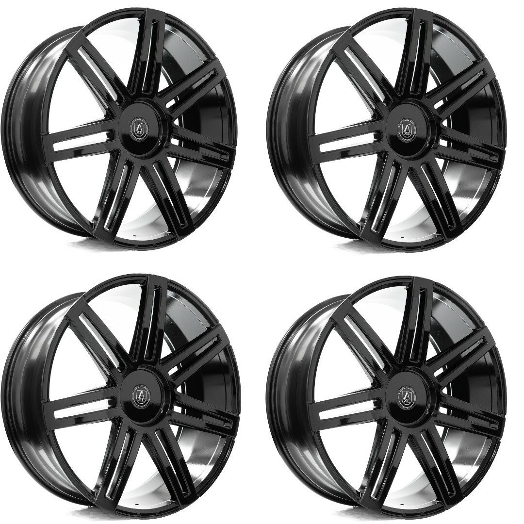 Set 4 26" Axe Wheels EX26 Gloss Black 26x10 Wheels 6x120 28mm For Chevy GMC Rims