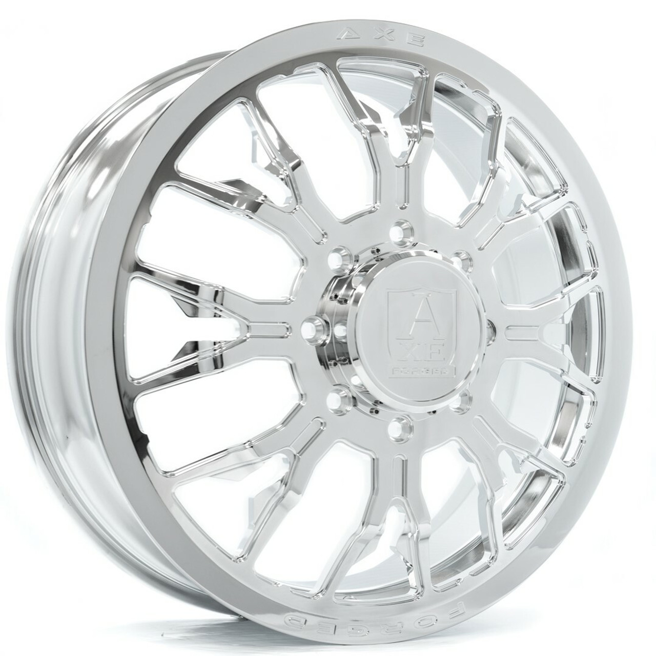 24" Axe Wheels AF6 Dually (Front) Fully Polished 24x8.25 Wheel 8x200 Truck Rim