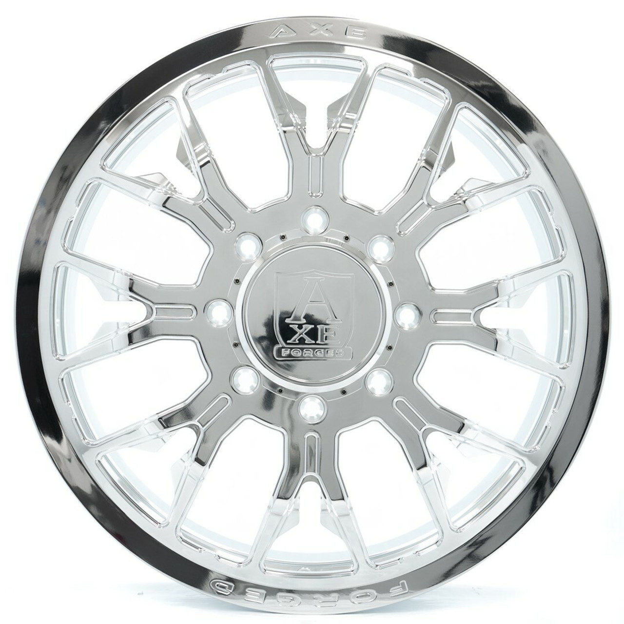24" Axe Wheels AF6 Dually (Front) Fully Polished 24x8.25 Wheel 8x200 Truck Rim
