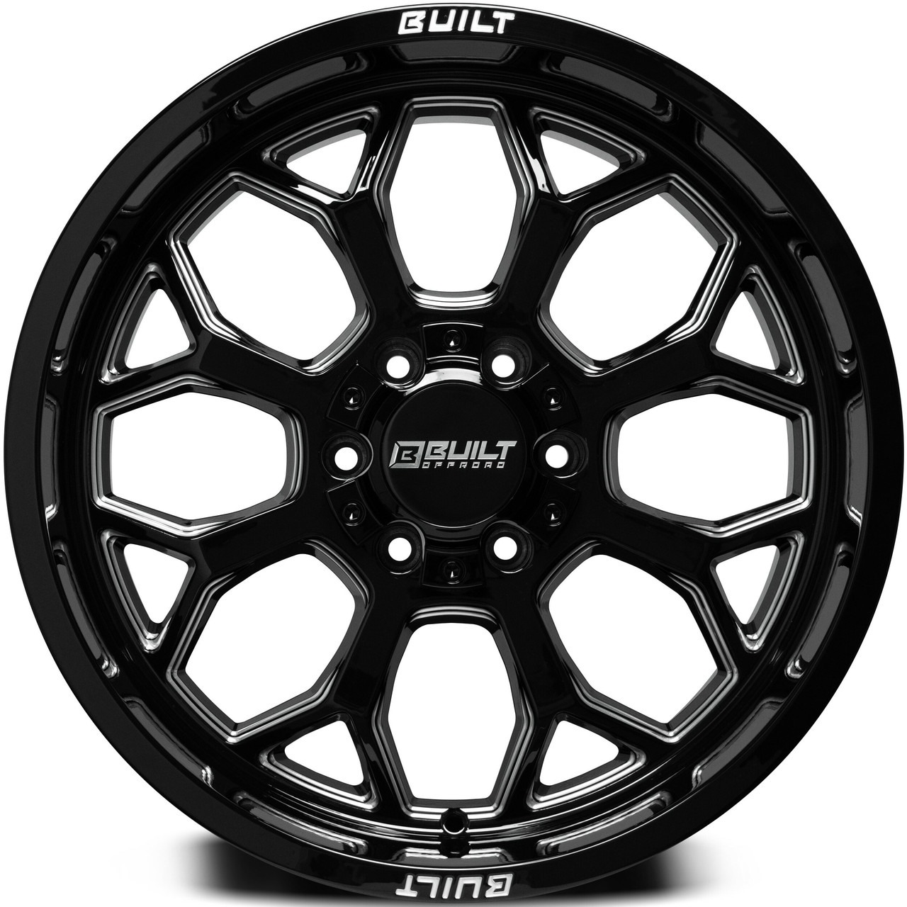 20" Axe Wheels BTO-1 Gloss Black Milled 20x10 5x5 5x5.5 -19mm Lifted Truck Wheel