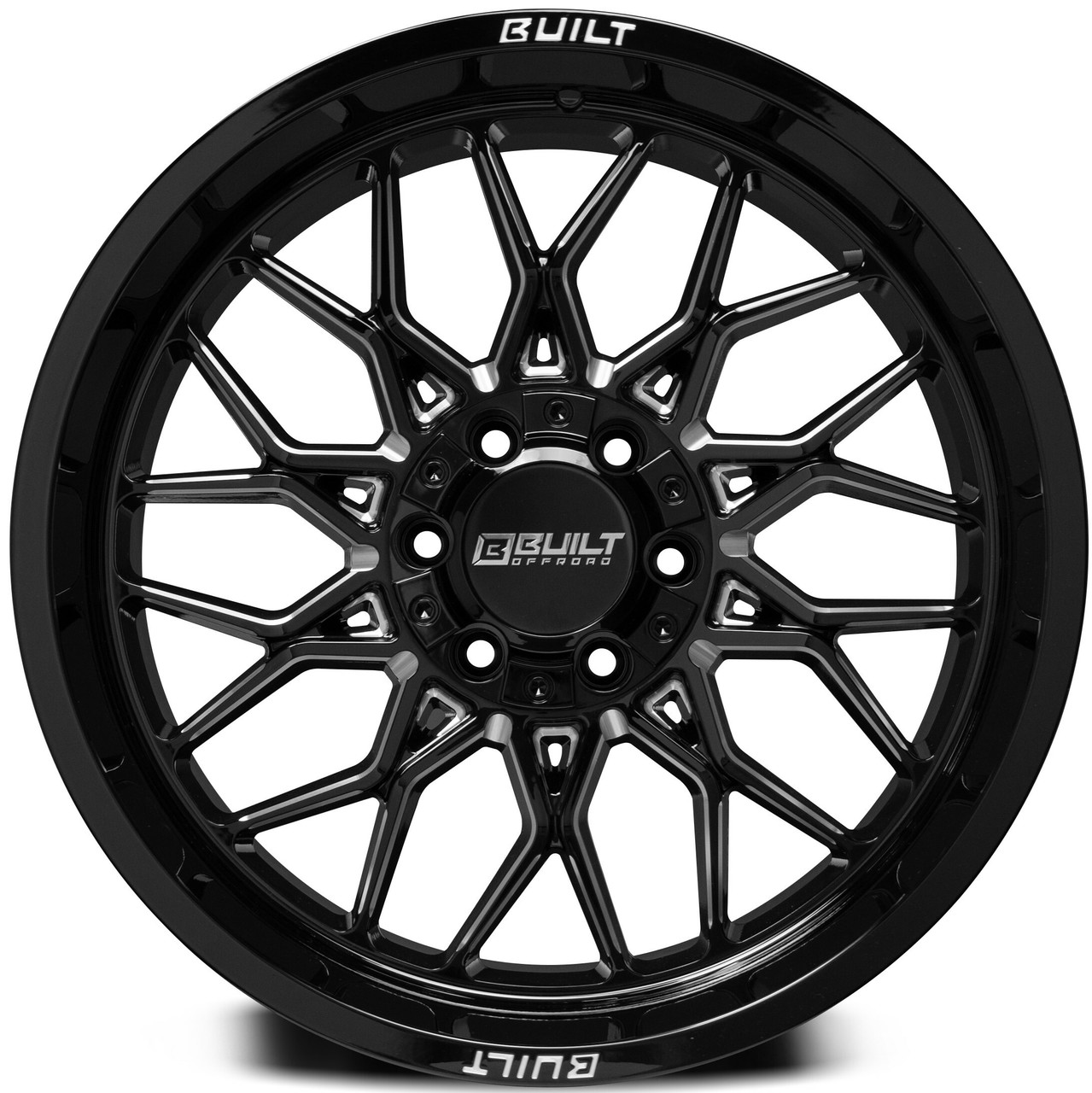 20" Axe Wheels BTO-2 Gloss Black Milled 20x10 5x5 5x5.5 -19mm Lifted Truck Wheel