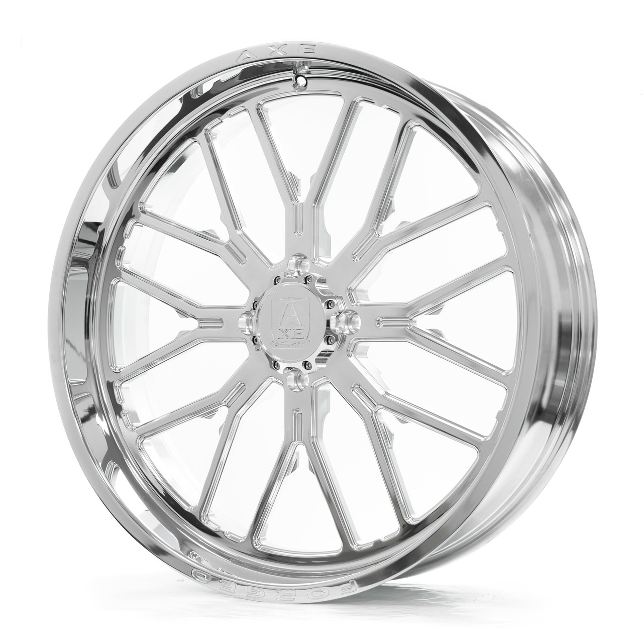 Set 4 22" Axe Wheels AF6 UTV Full Polished 22x7 Wheels 4x137 4x156 0mm Rims