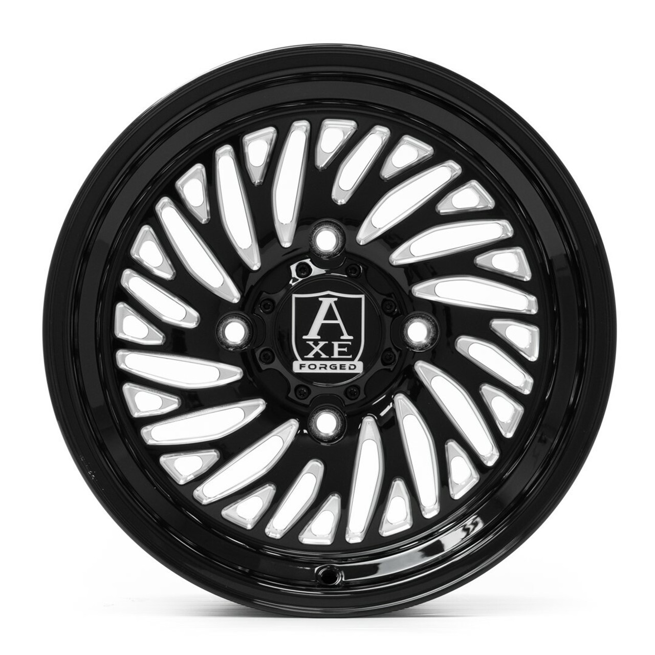 15" Axe Wheels AF10 UTV (Left) Gloss Black Milled 15x10 Wheel 5x4.5 0mm Rim