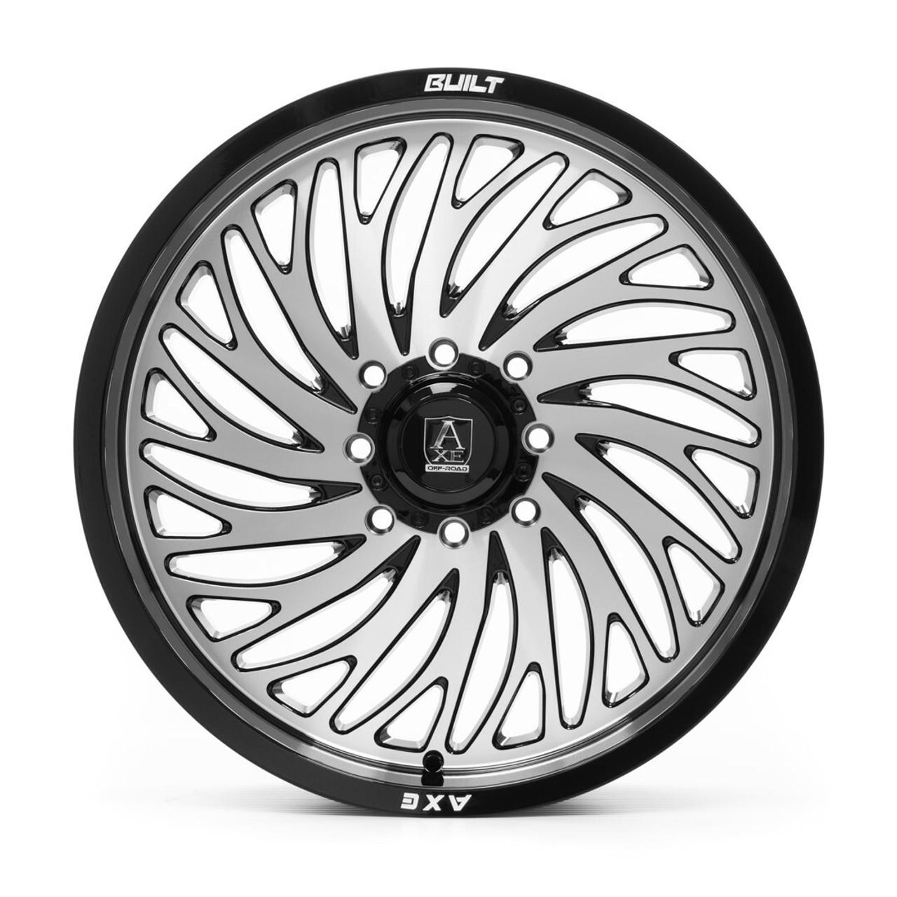 Set 4 20" Axe Wheels Hydra UTV Black & Polished Face 20x7 4x137 4x156 10mm Rims