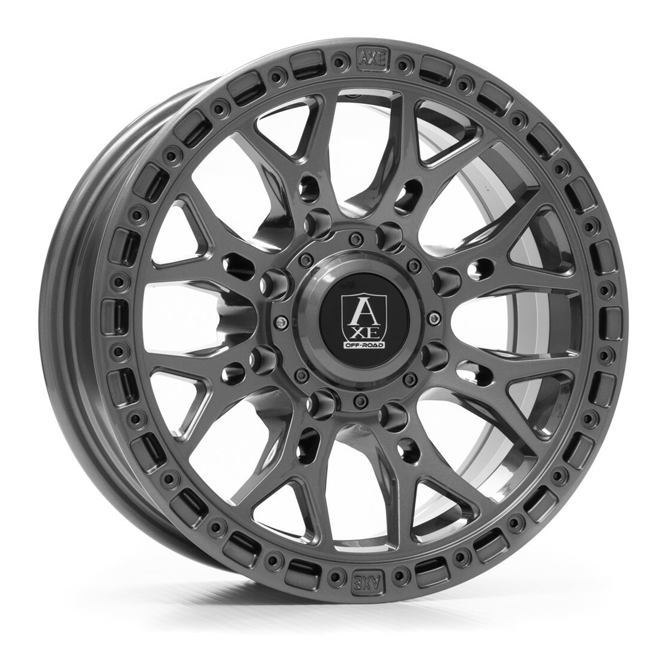 Set 4 20" Axe Wheels Atlas UTV Grey 20x7 Wheels 4x137 4x156 10mm Rims