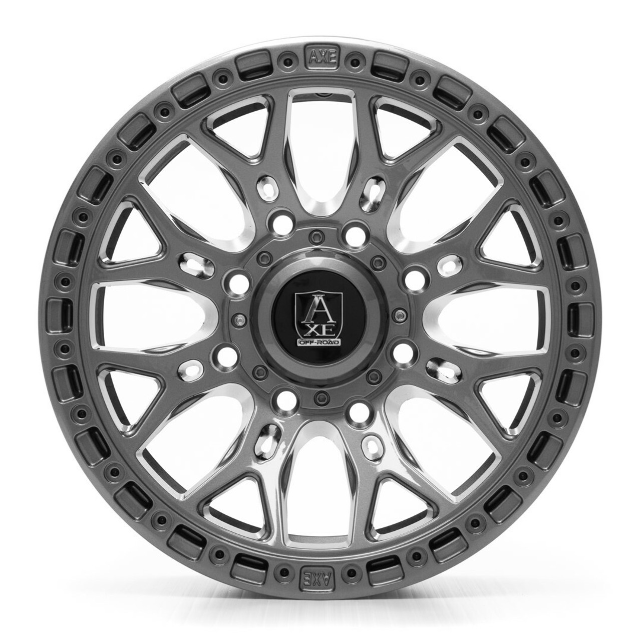 Set 4 20" Axe Wheels Atlas UTV Grey 20x7 Wheels 4x137 4x156 10mm Rims