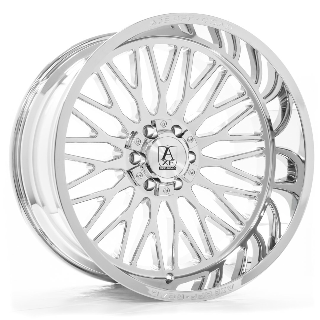 22" Axe Wheels Kratos Chrome 22x12 Wheel 8x180 -44mm Lifted For Chevy GMC Truck