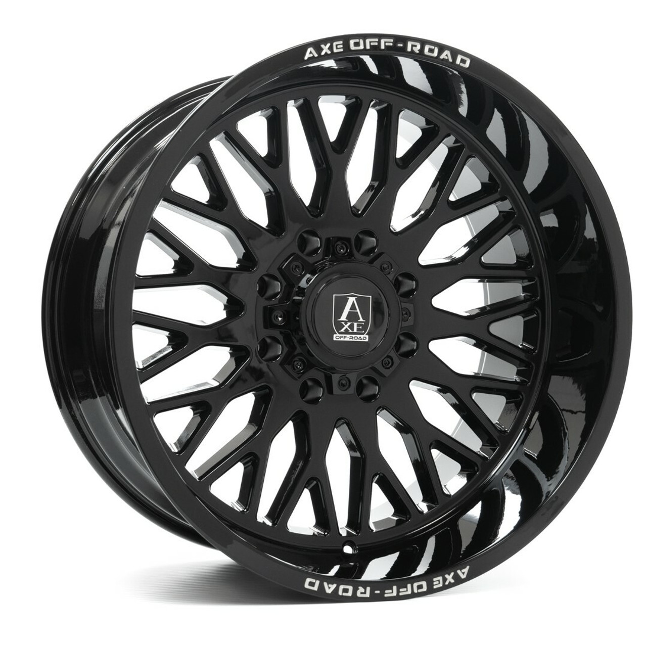 22" Axe Wheels Kratos Gloss Black 22x12 Wheel 6x135 6x5.5 -44mm Lifted Truck Rim