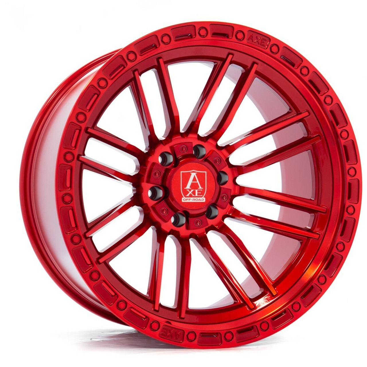 Set 4 20" Axe Wheels Icarus Candy Red 20x10 5x5 5x5.5 -19mm Lifted Truck Rims