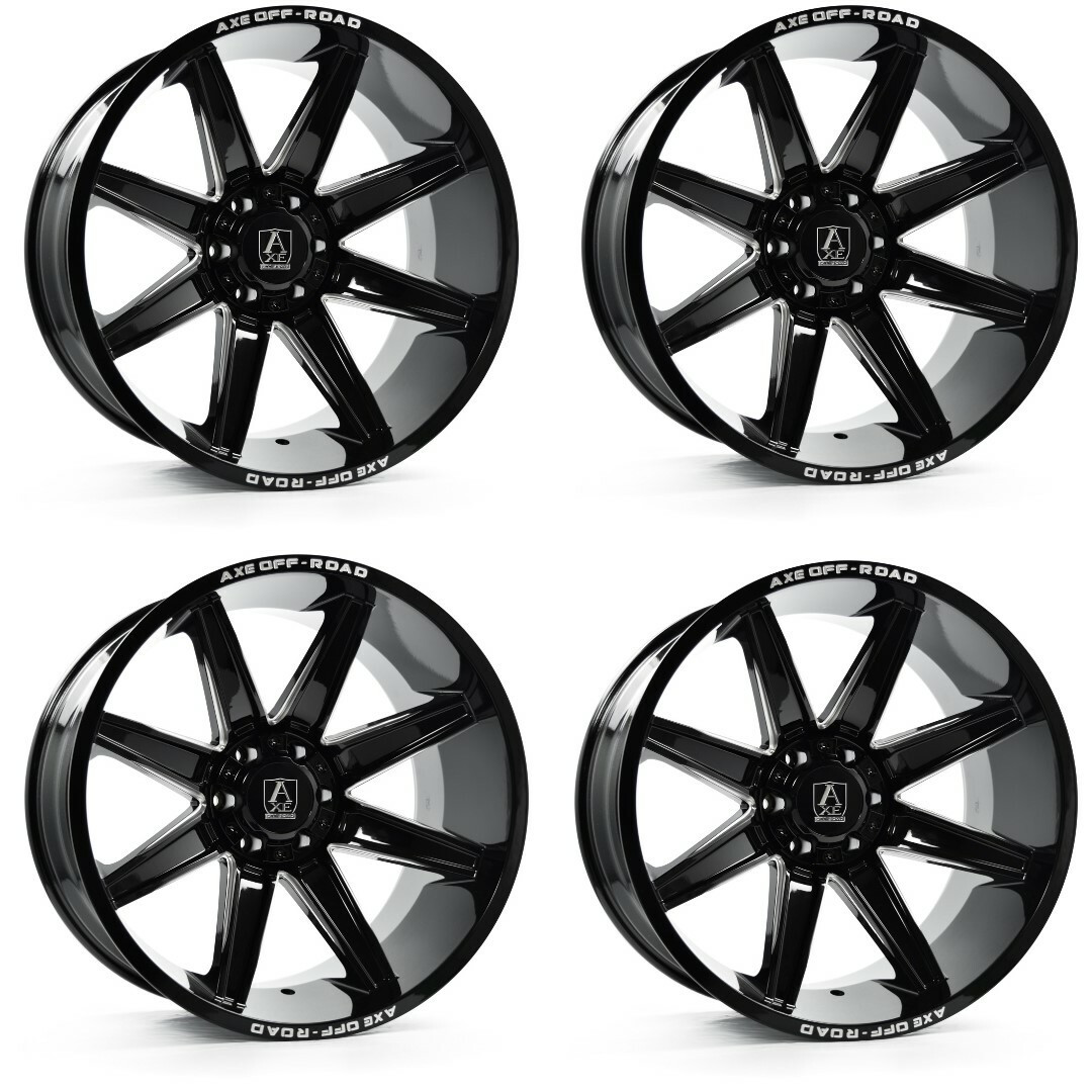 Axe Zeus Wheels 20.0x9.5 6x5.5 (6x139.7) Gloss Black Milled A2i Wheel