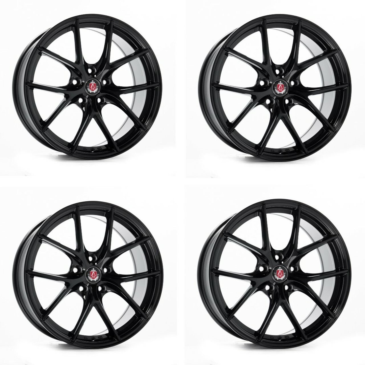 Set 4 18" Axe Wheels EX34 Gloss Black 18x8 Wheels 5x115 40mm Rims