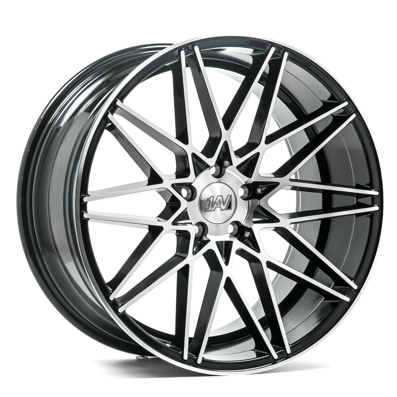 Set 4 20" Axe Wheels ZX4 Black & Polished Face 20x9 Wheels 5x115 32mm Rims