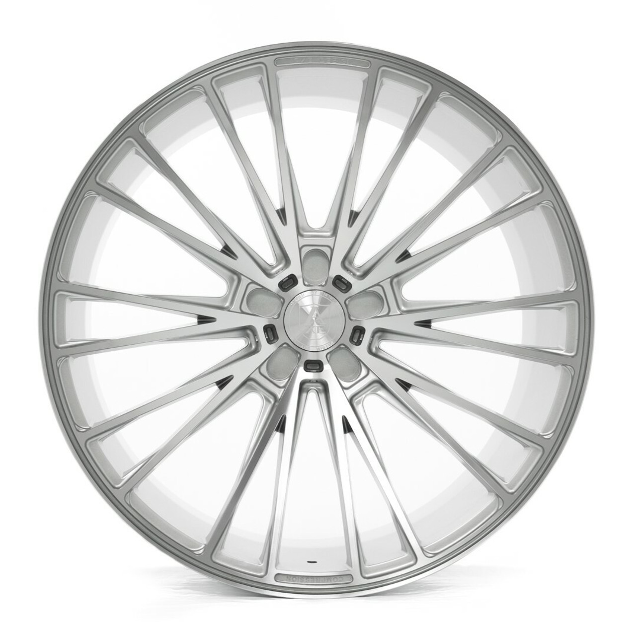 21" Axe Wheels CF2 Silver 21x10.5 Wheel 5x112 40mm Rim