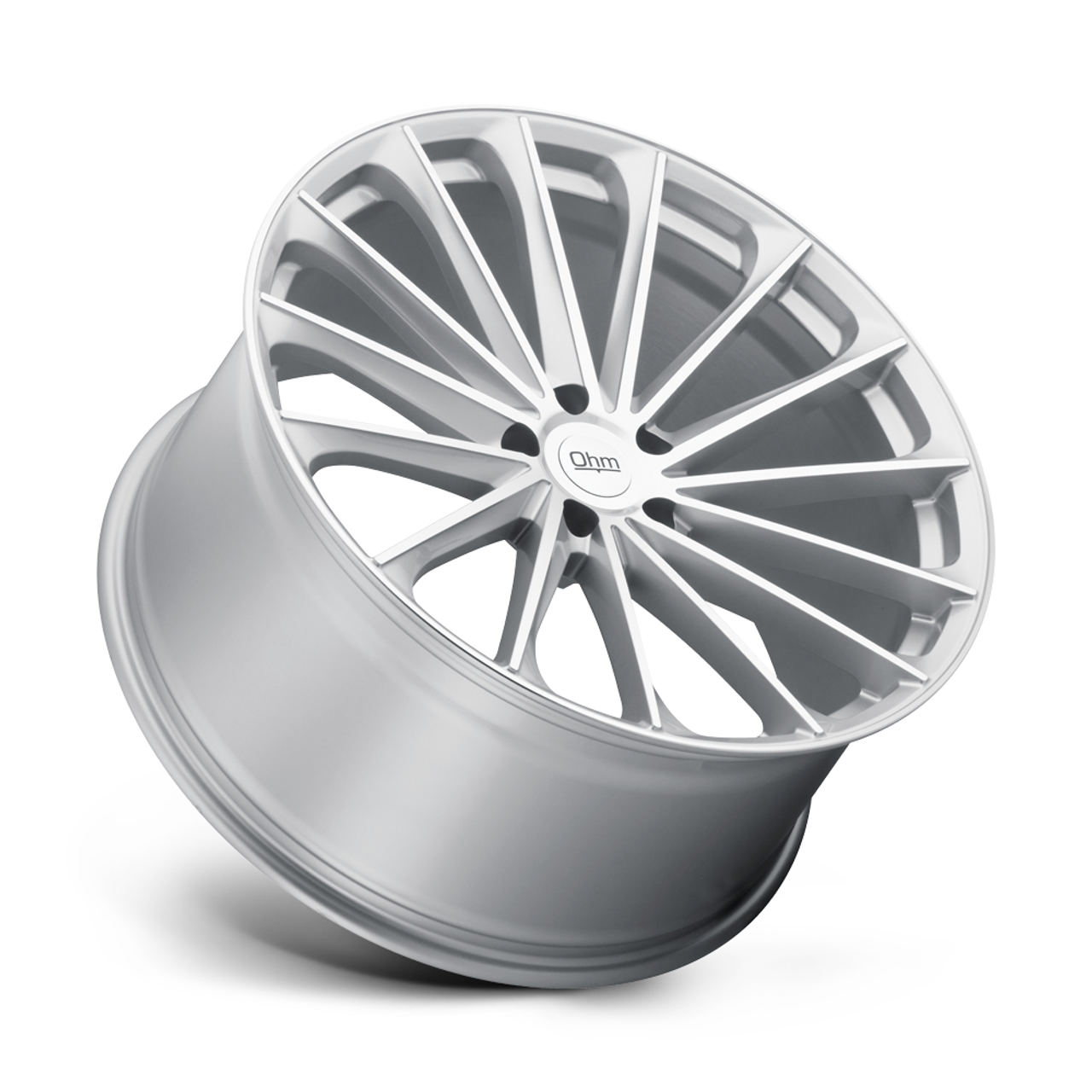 OHM Proton 21x10.5 5x120 Silver W/ Mirror Face Wheel 21" 40mm Rim