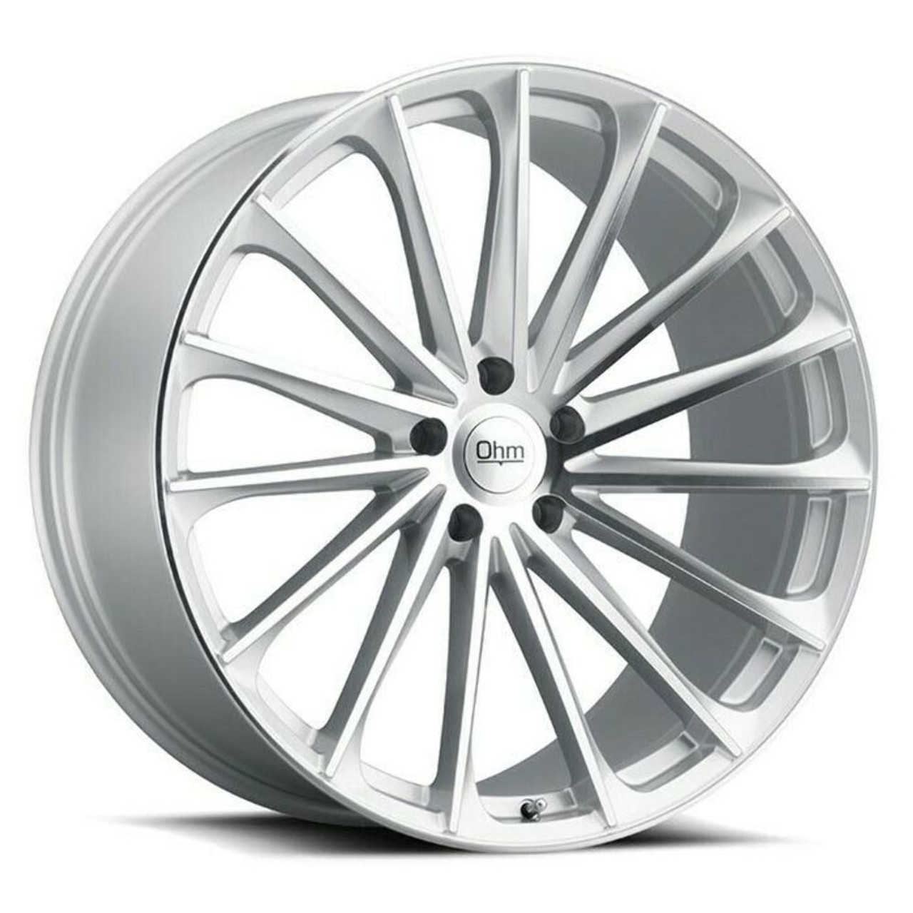 OHM Proton 21x10.5 5x120 Silver W/ Mirror Face Wheel 21" 40mm Rim