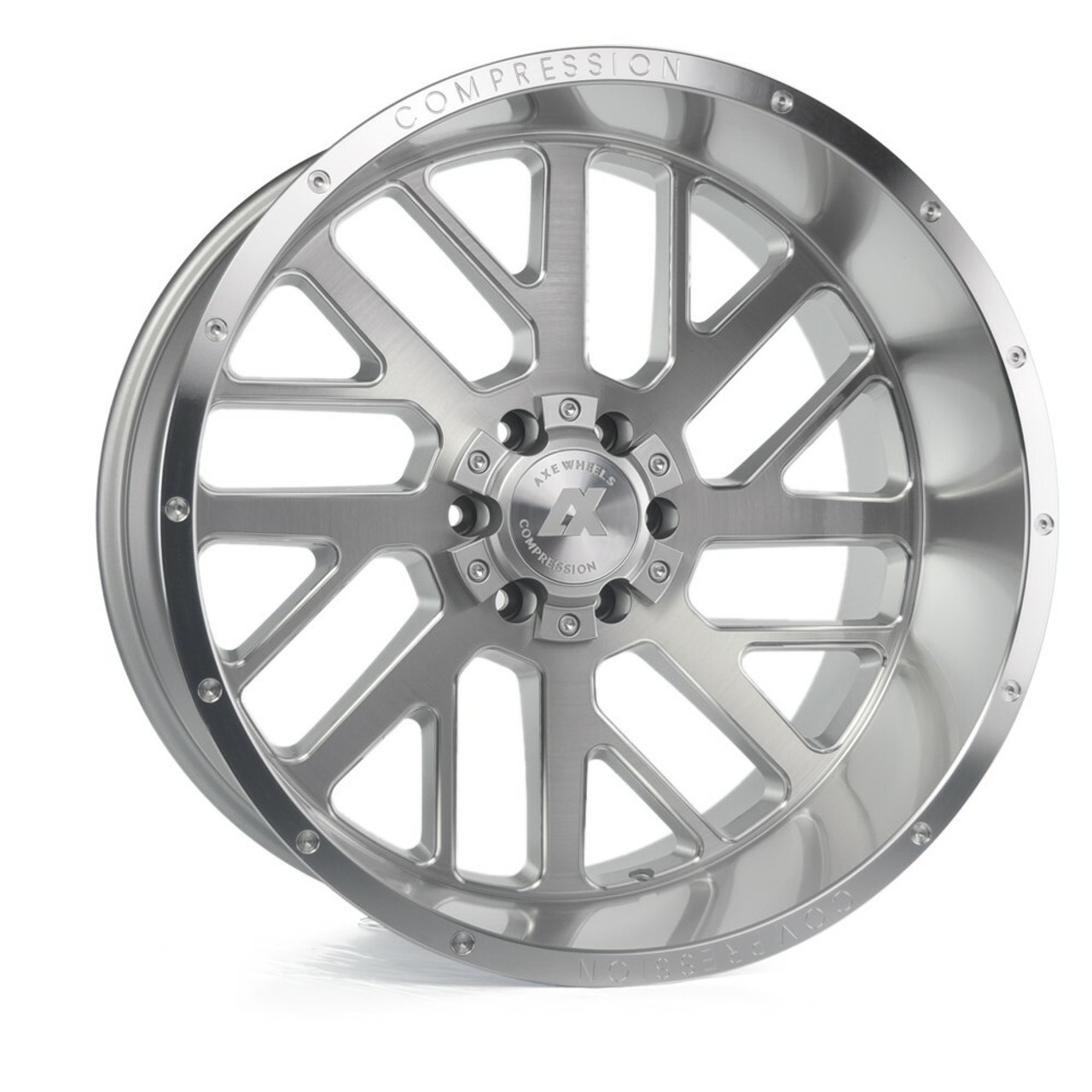 Set 4 26" Axe Wheels AX2.1 Silver 26x14 6x135 6x5.5 -76mm Lifted Truck Rims Set 4 26" Axe Wheels AX2.1 Silver 26x14 6x135 6x5.5 -76mm Lifted Truck Rims
