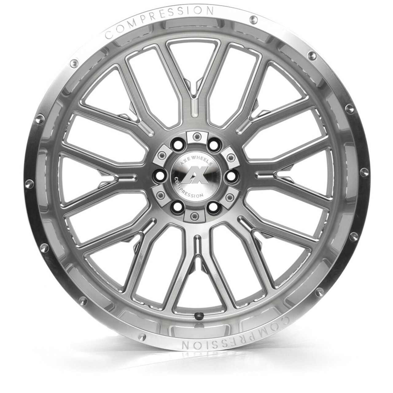 26" Axe Wheels AX6.1 Silver 26x14 Wheel 6x135 6x5.5 -76mm Lifted Truck Suv Rim