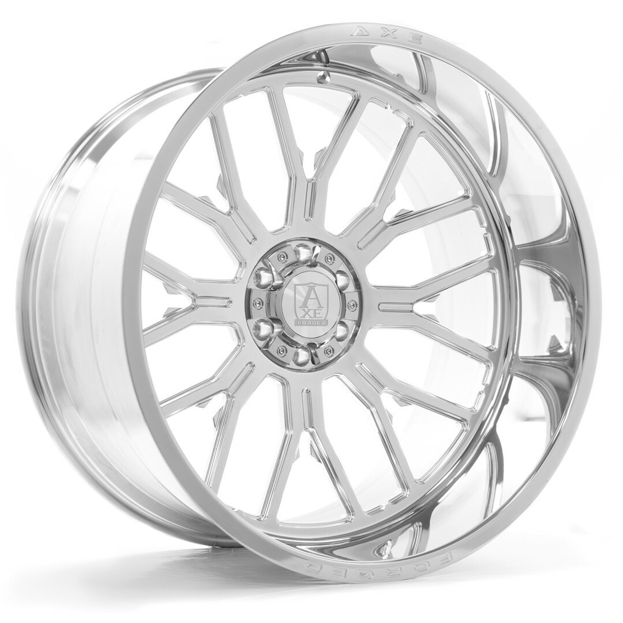 26" Axe Wheels AF6 Forged Fully Polished 26x14 Wheel 5x5 5x5.5 -76mm Lifted Rim