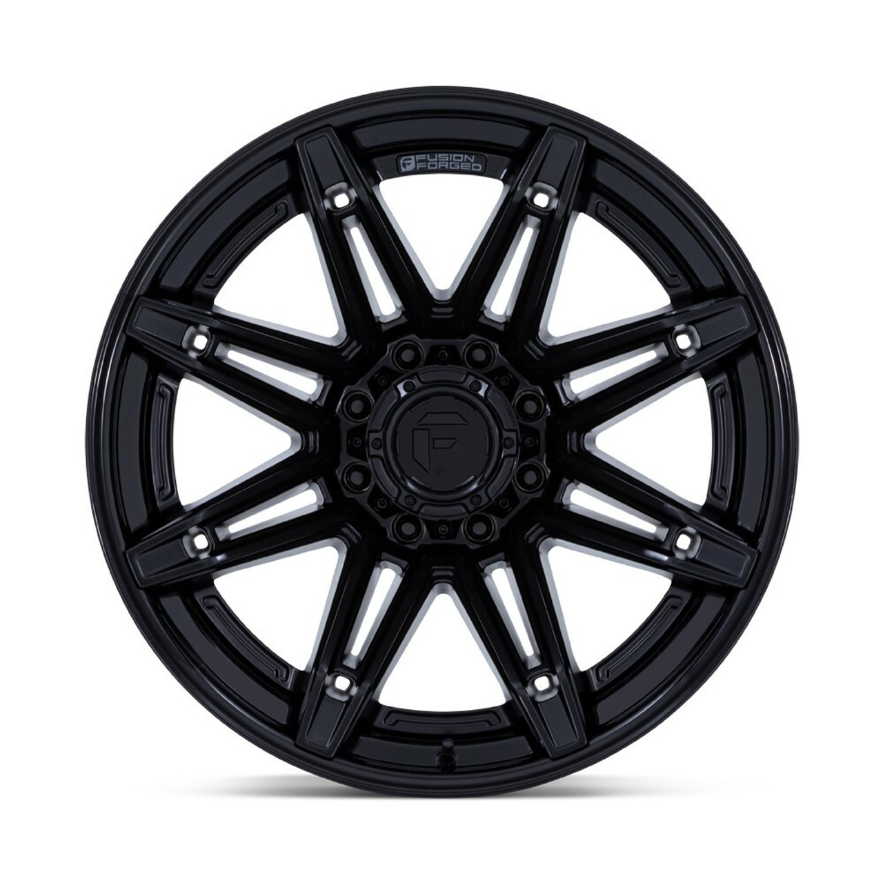 Set 4 Fuel FC401 Brawl 22x12 8x6.5 Matte Black Gloss Black Lip Wheels 22" -44mm