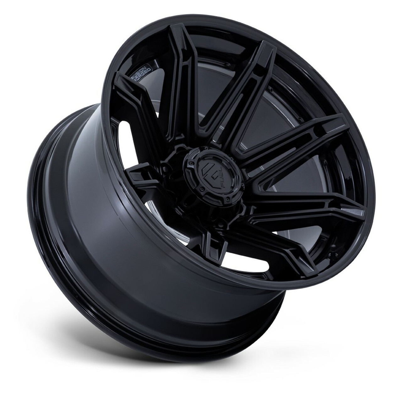 Fuel FC401 Brawl 24x12 8x6.5 Matte Black Gloss Black Lip 24" -44mm Lifted Wheel