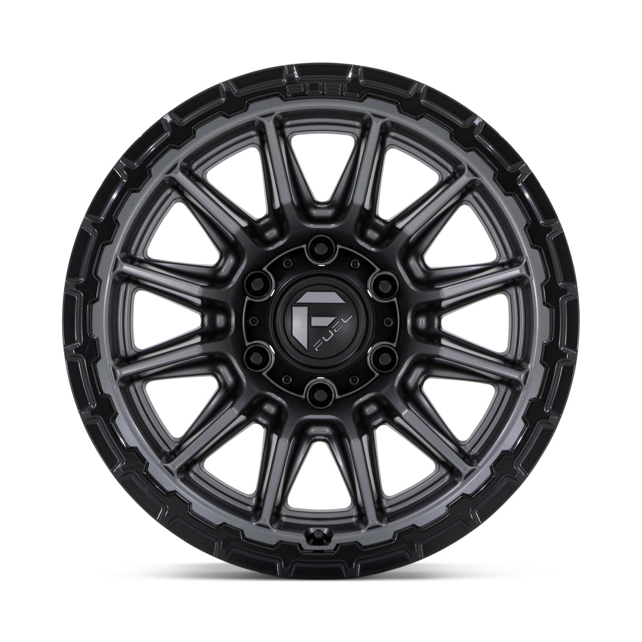 Set 4 Fuel FC866 Piston 22x10 6x135 Matte Gunmetal Gloss Black Wheels 22" -18mm