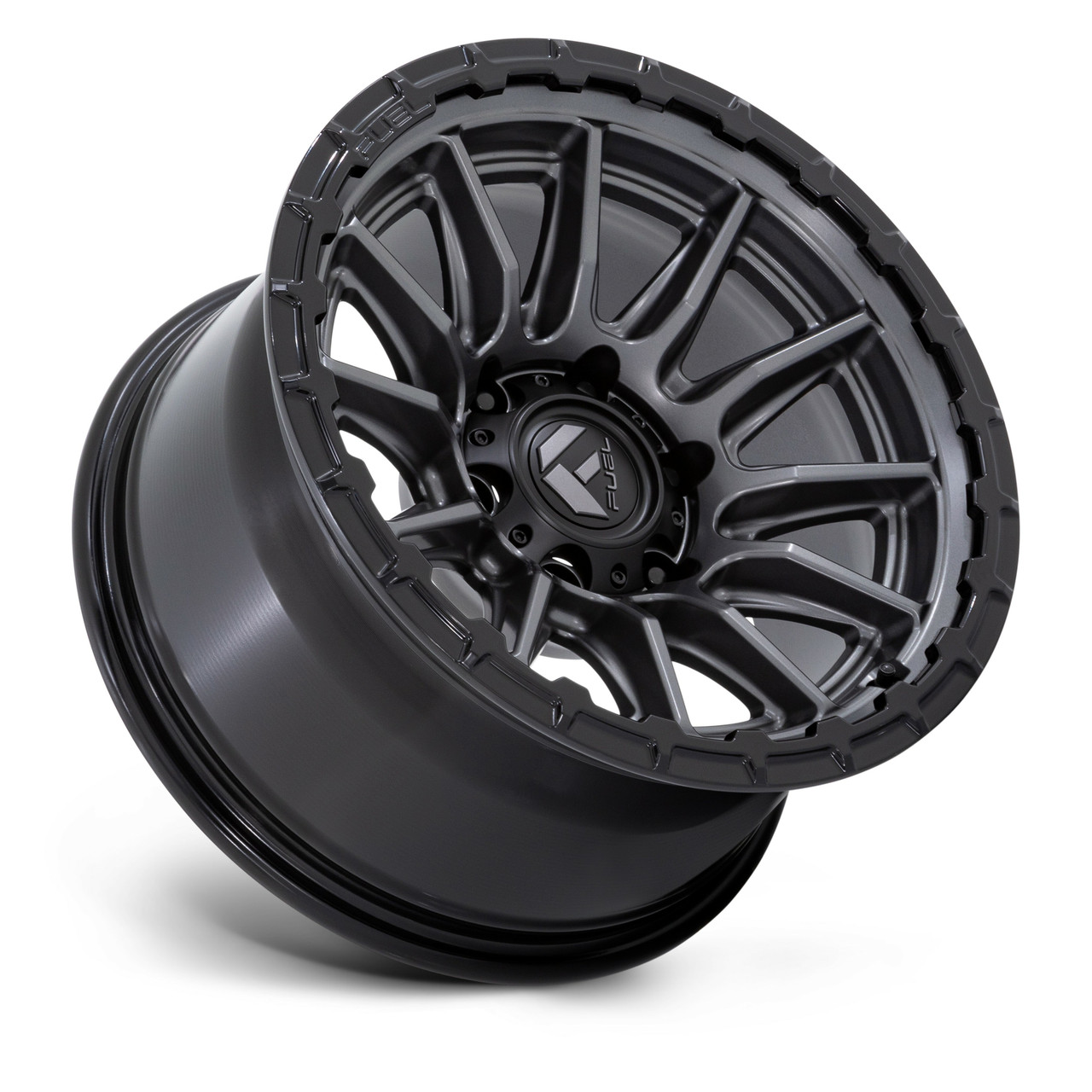 Set 4 Fuel FC866 Piston 22x10 6x135 Matte Gunmetal Gloss Black Wheels 22" -18mm