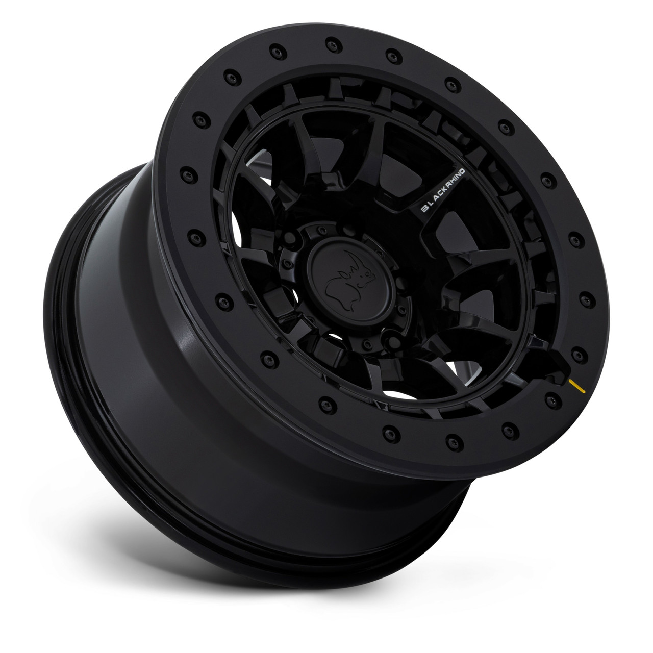 Black Rhino BR016 Tusk 17x8.5 Gloss Black Wheel 5x5 17" -10mm Lifted For Jeep