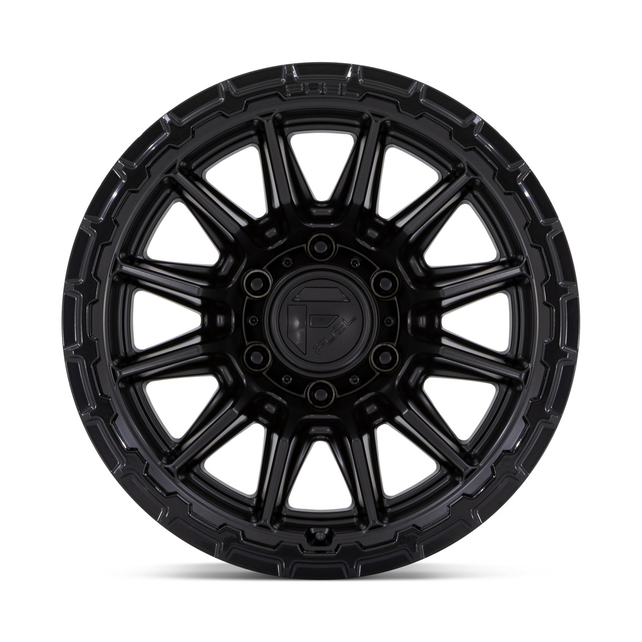 20x10.0 Blackout W/ Gloss Black Lip Fuel 1PC Wheel