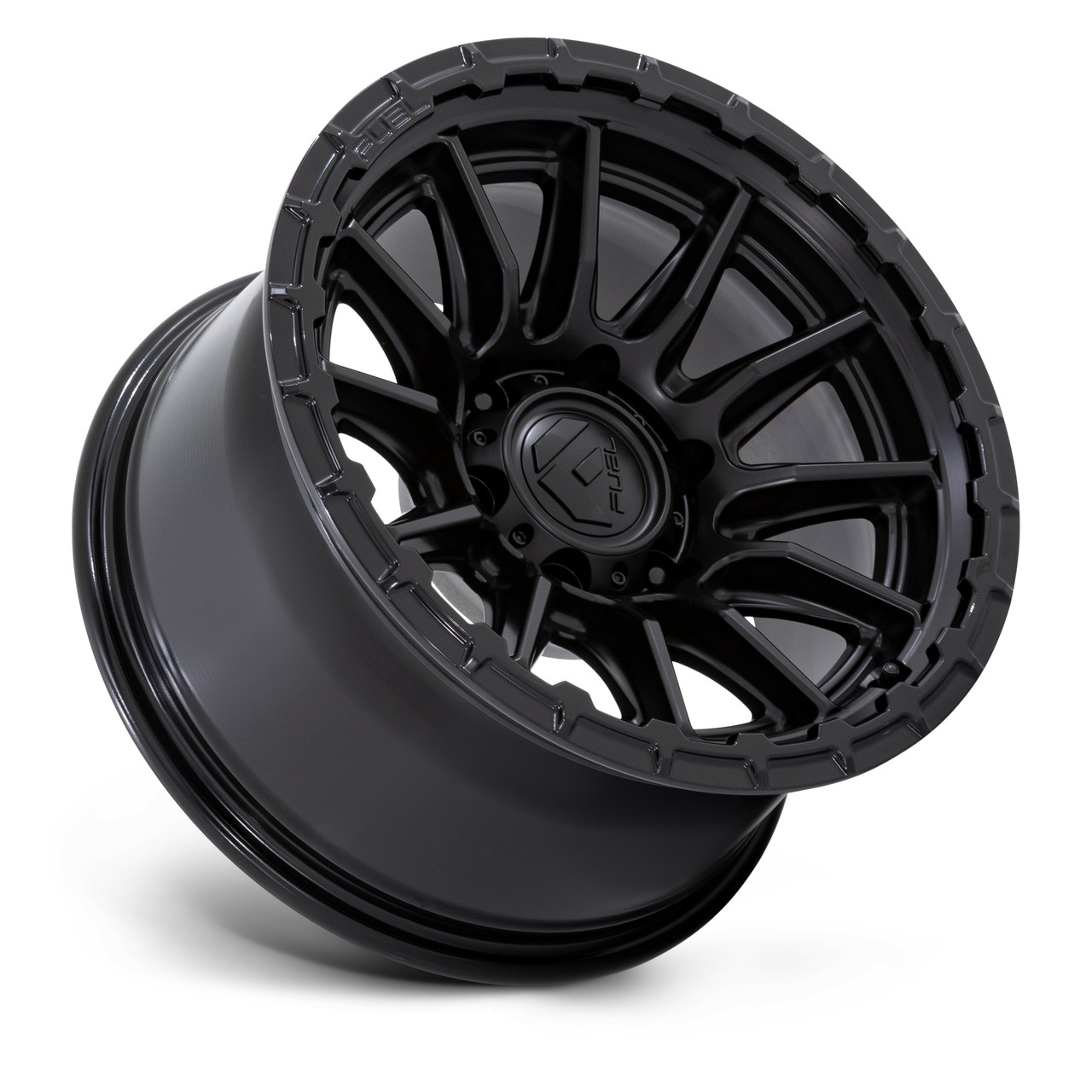 20x10.0 Blackout W/ Gloss Black Lip Fuel 1PC Wheel