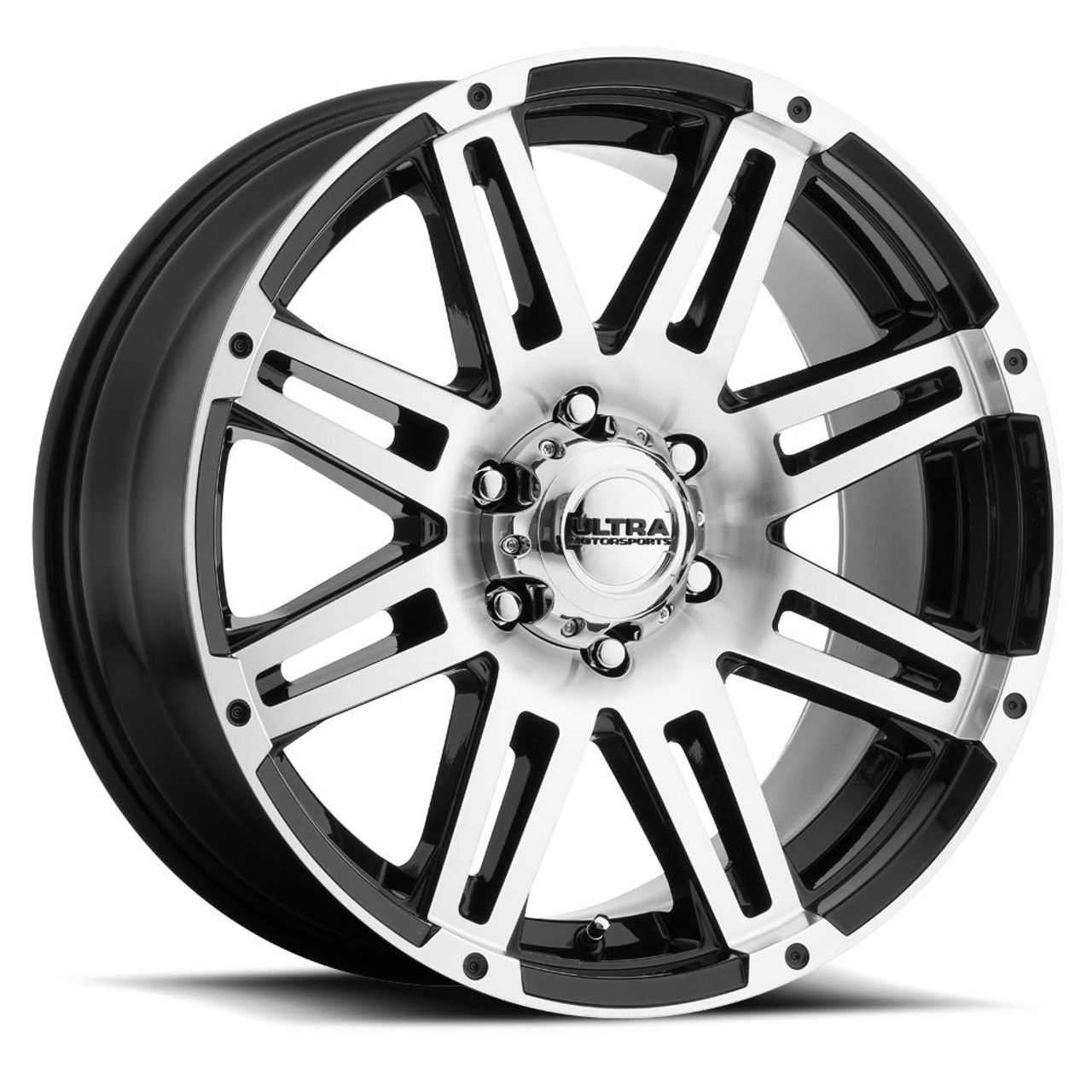 17" Ultra 226U Machine 17x8.5 6x4.5 Gloss Black Diamond Cut Face Wheel 10mm Rim