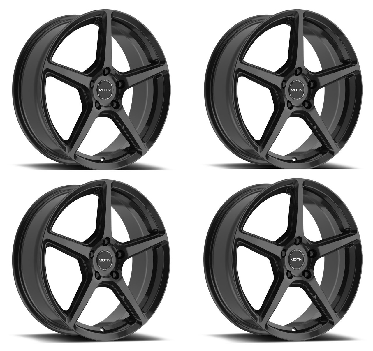 Set 4 16" Motiv 433B Blade  16x7.5 Wheels 5x4.50 +40mm